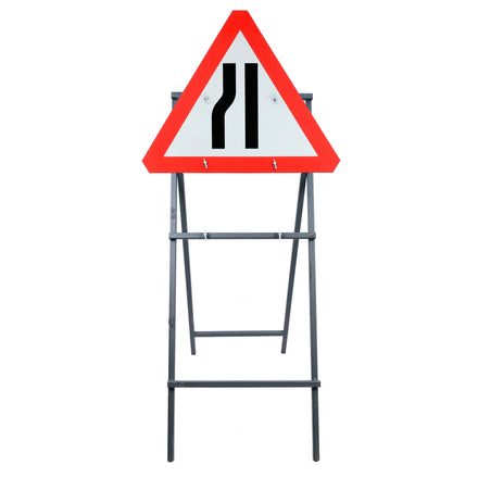 Road Narrows Left Quick Fit Sign Face Dia. 517L | 750mm