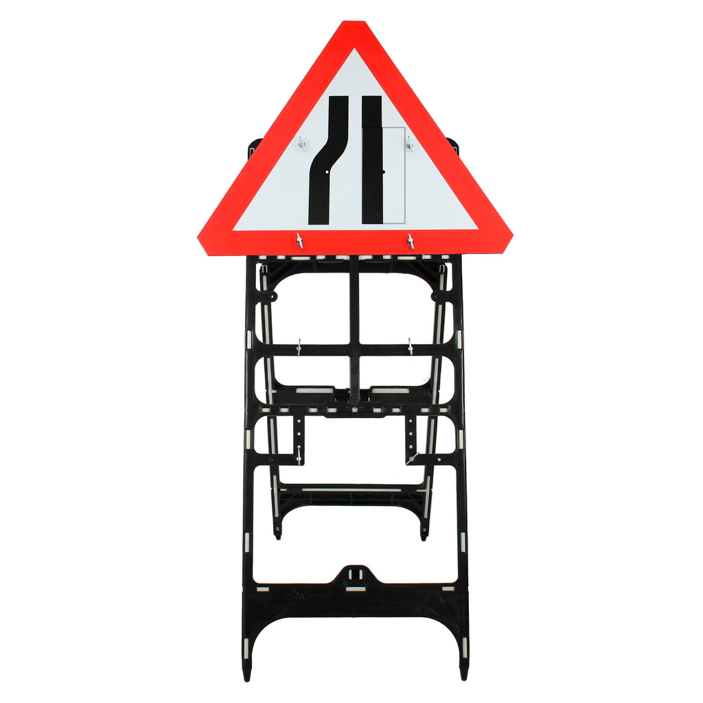 Road Narrows Reversible Quick Fit Sign Dia. 517 750mm 3mm Plastic RA1 (Face Only) | 750mm