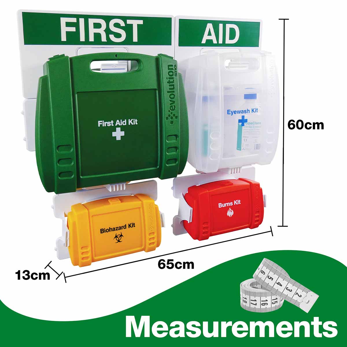 First Aid Point Box Evolution Complete First Aid Point - British Standards Compliant (Large ...