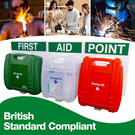 Evolution First Aid - Eyewash and Burns Point (Large) - British Standards Compliant