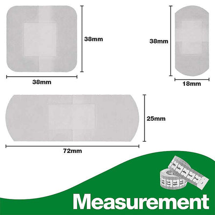 HP Clear Washproof Plasters Assorted (100 Pack)