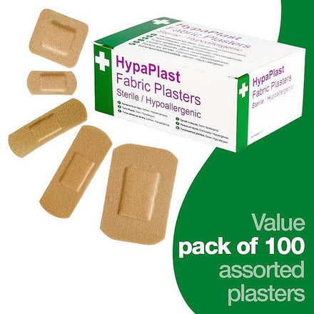 HP Fabric Plasters Assorted (100 Pack)