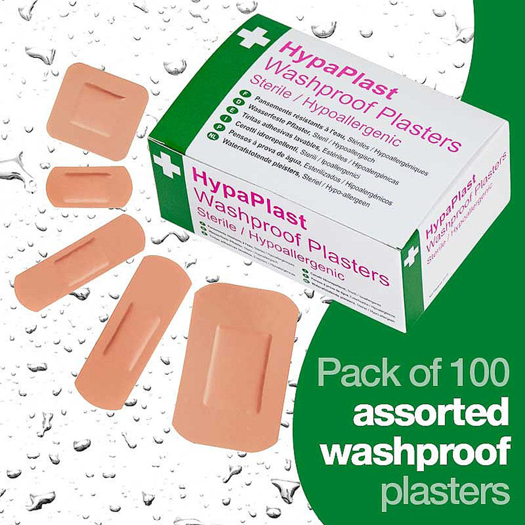 HP Washproof Plasters Assorted (100 Pack)