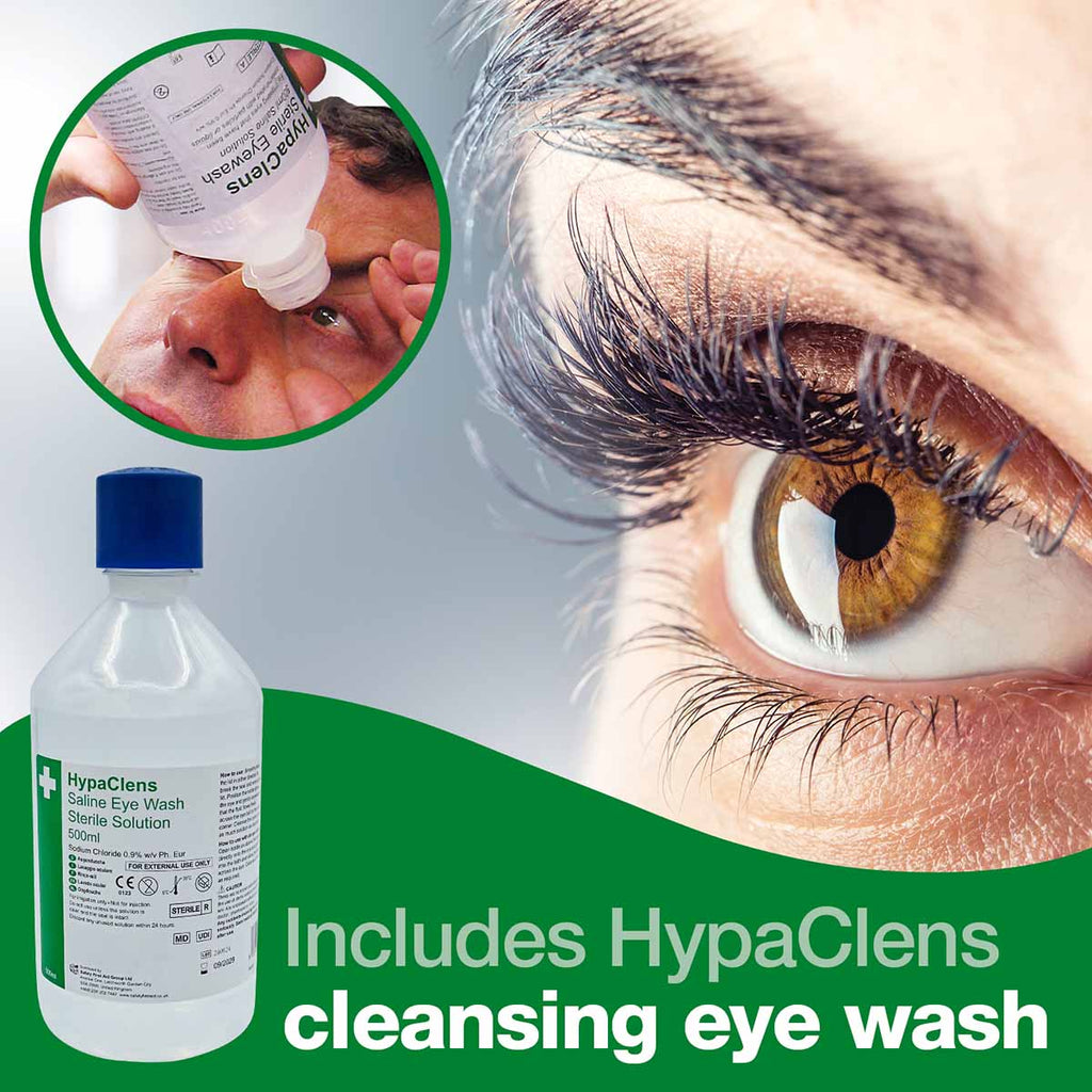 HypaClens Eyewash Station with 2x500ml Eyewash Bottles