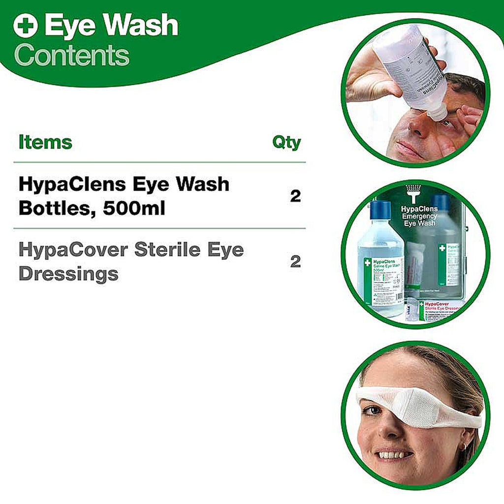 HypaClens Economy Eyewash Cabinet with Eye Dressings