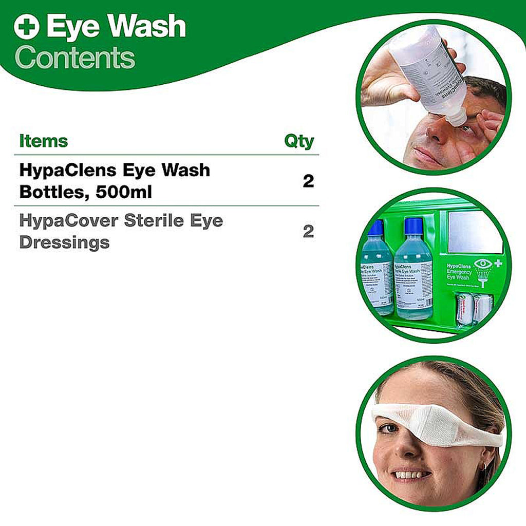 HypaClens Eyewash Station with 2x500ml Eyewash Bottles