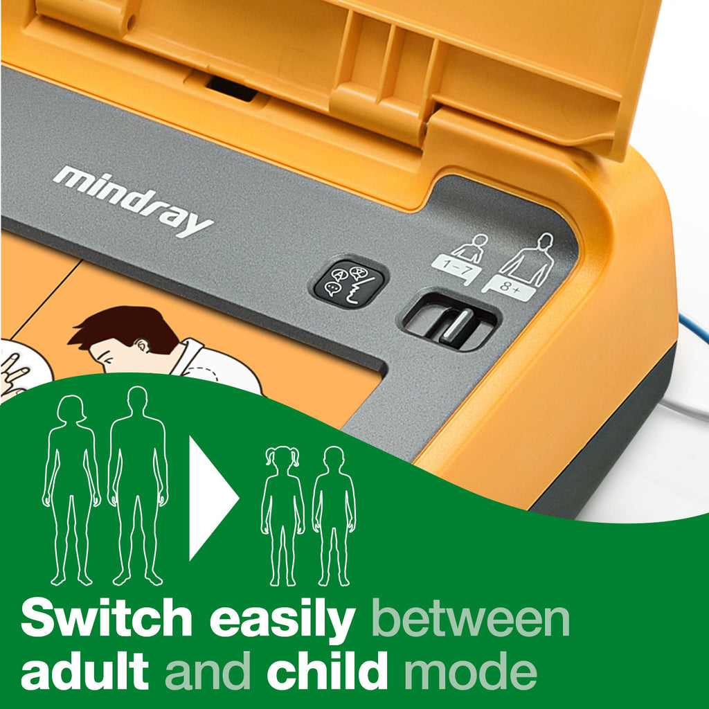 Mindray BeneHeart C2 Fully Automatic External Defibrillator (Voice and Visual - Guided CPR Instructions)