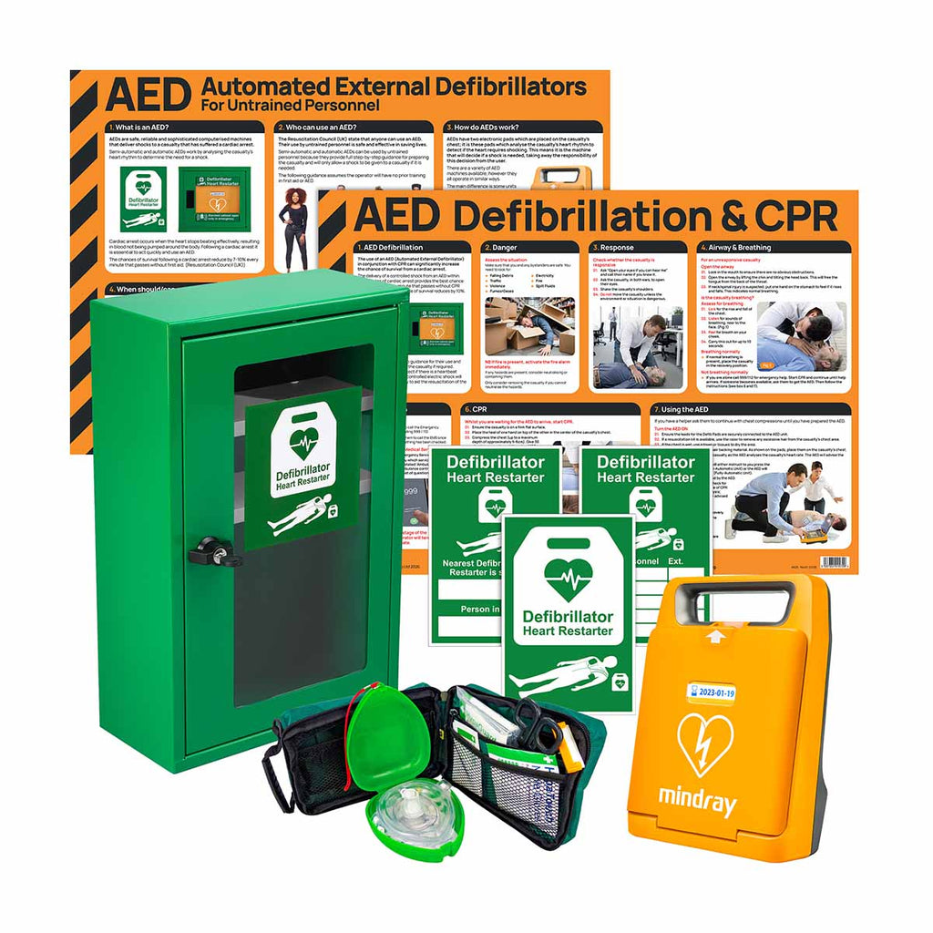 Mindray C1A Fully Automatic External Defibrillator Bundle with Cabinet