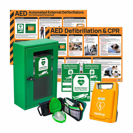 Mindray C1A Fully Automatic External Defibrillator Bundle with Cabinet
