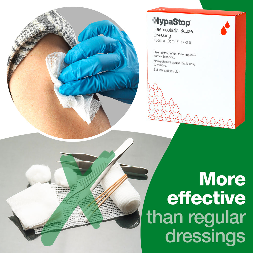 HypaStop Haemostatic Gauze - 100mm x 100mm (5 Pack)
