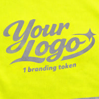 Silver / Reflective Printed Heat Transfer Branding Token