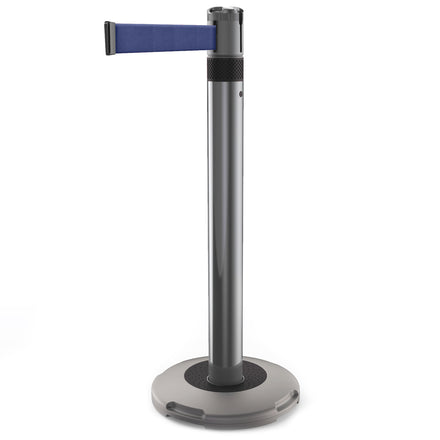 Skipper Q Retractable Queue Barrier | 3.0m x 50mm Belt (Blue / Black)