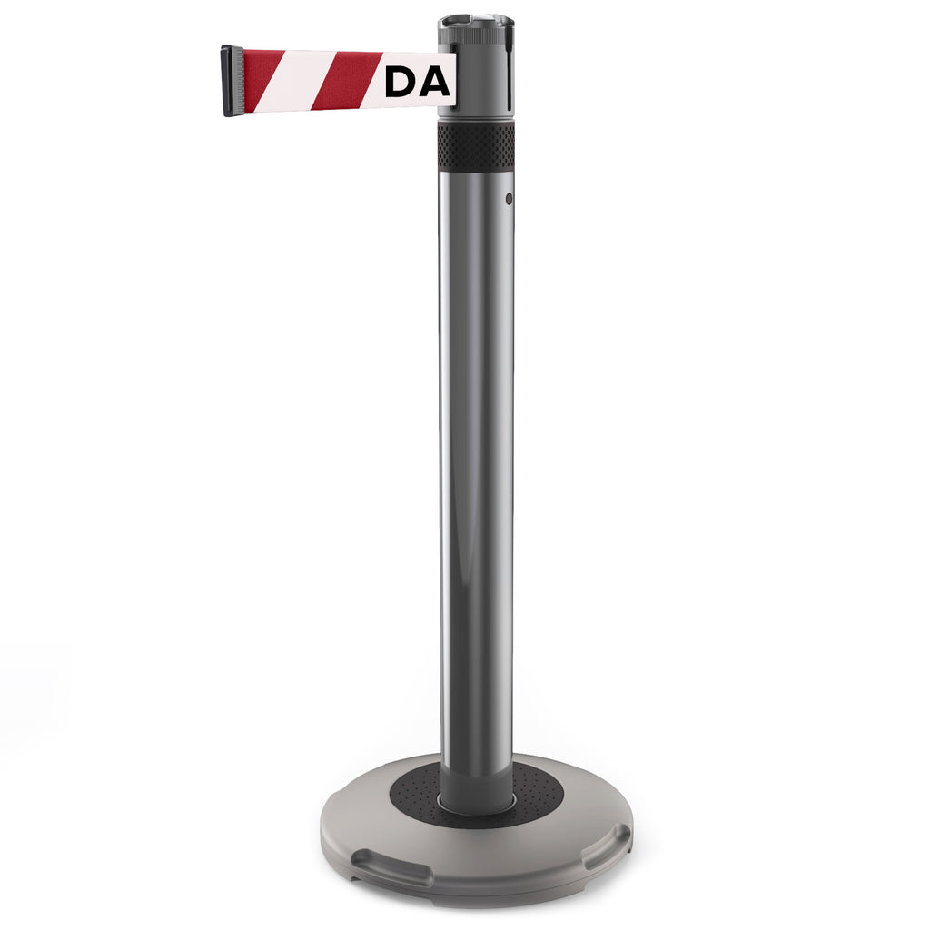 Skipper Q Retractable Queue Barrier | 3.0m x 50mm Belt (Danger Red/White / Black)