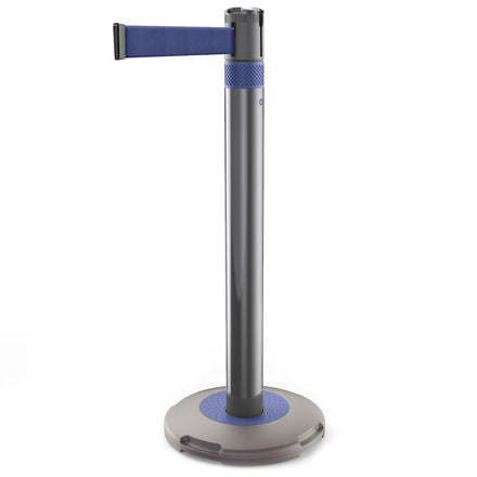 Skipper Q Retractable Queue Barrier | 3.0m x 50mm Belt (Blue / Blue)