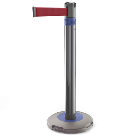 Skipper Q Retractable Queue Barrier | 3.0m x 50mm Belt (Red / Blue)