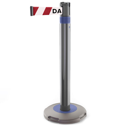 Skipper Q Retractable Queue Barrier | 3.0m x 50mm Belt (Danger Red/White / Blue)