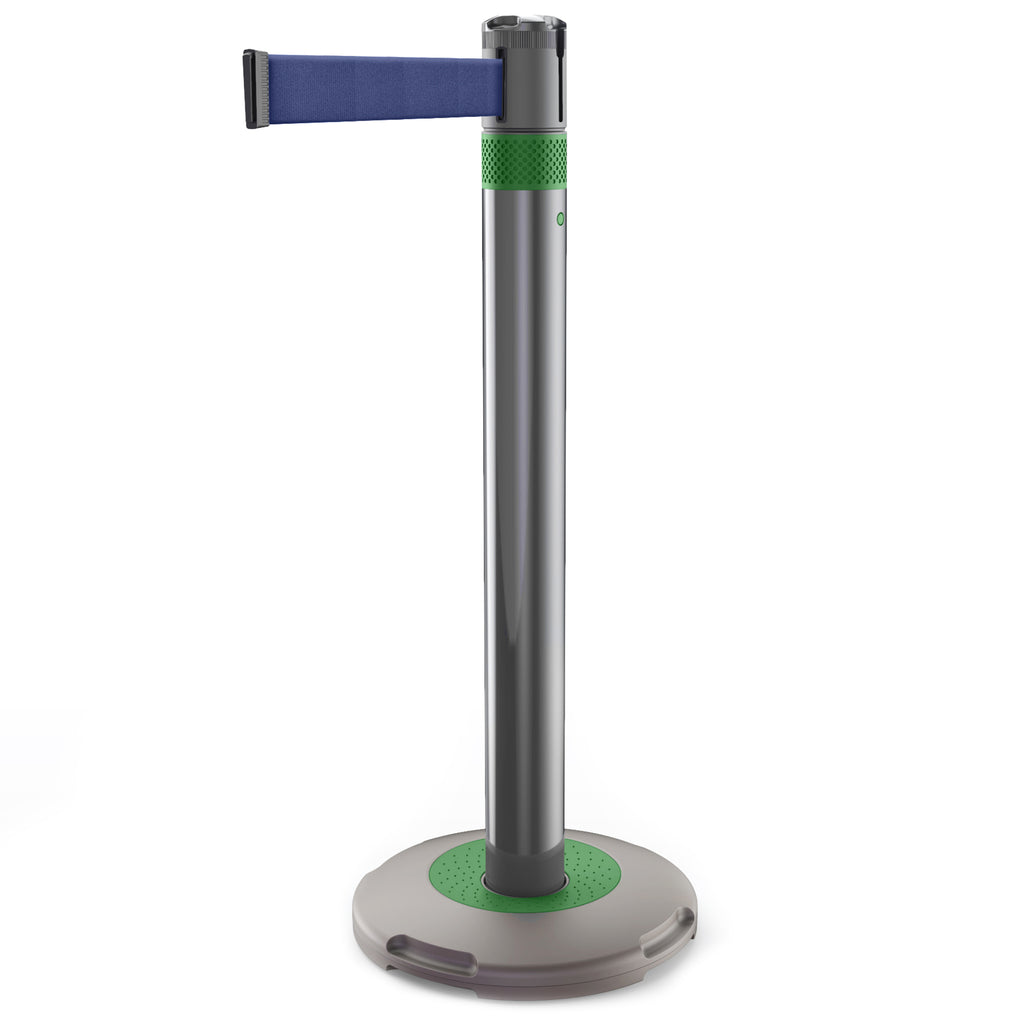 Skipper Q Retractable Queue Barrier | 3.0m x 50mm Belt (Blue / Green)