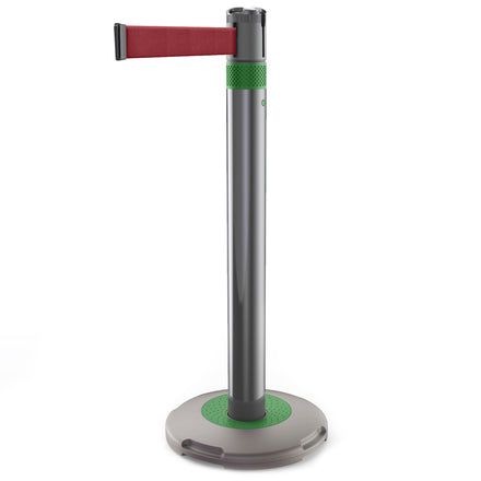 Skipper Q Retractable Queue Barrier | 3.0m x 50mm Belt (Red / Green)