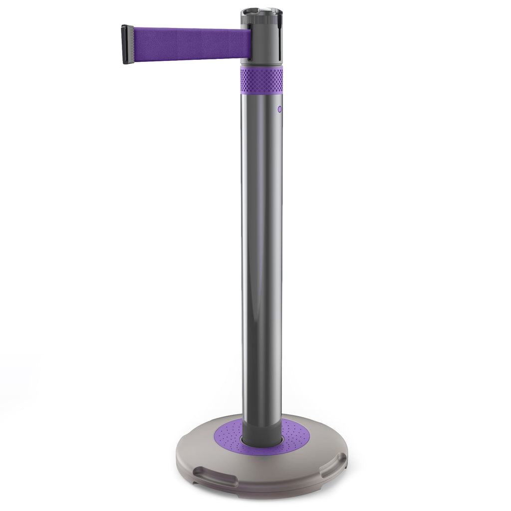 Skipper Q Retractable Queue Barrier | 3.0m x 50mm Belt (Purple / Purple)