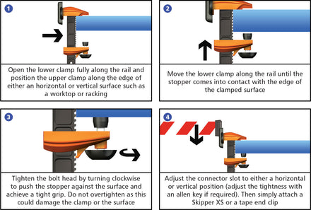 Skipper Barrier XS Clamp Holder / Receiver