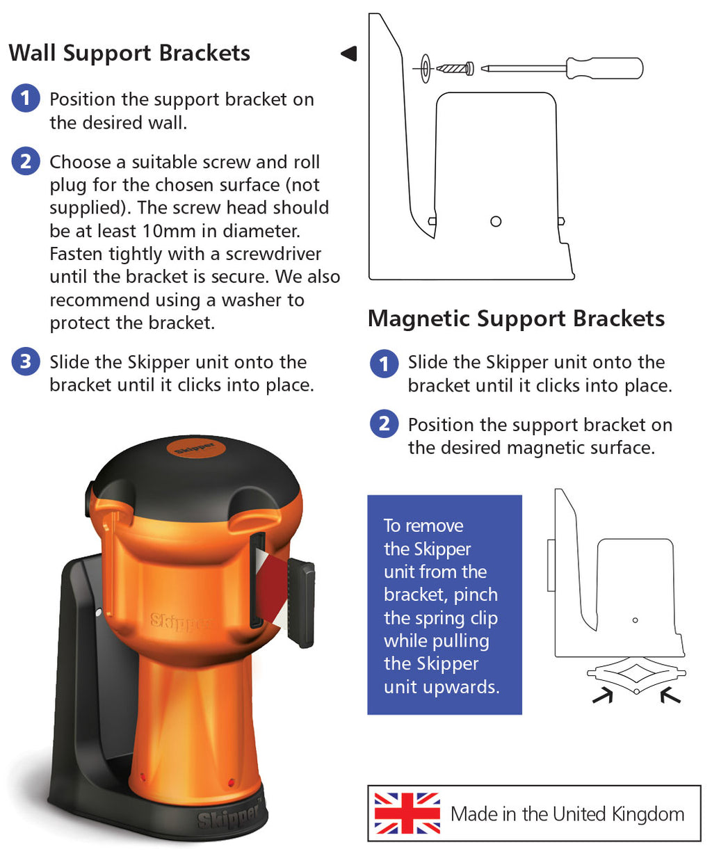 Skipper Barrier Wall Unit Support Bracket