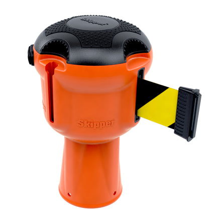 Skipper Retractable Barrier (Orange / Black and Yellow Tape)