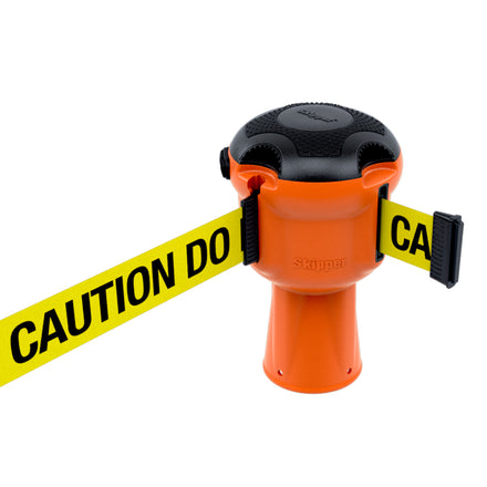 Skipper Retractable Barrier (Orange / Caution Do Not Enter Yellow and Black Tape)