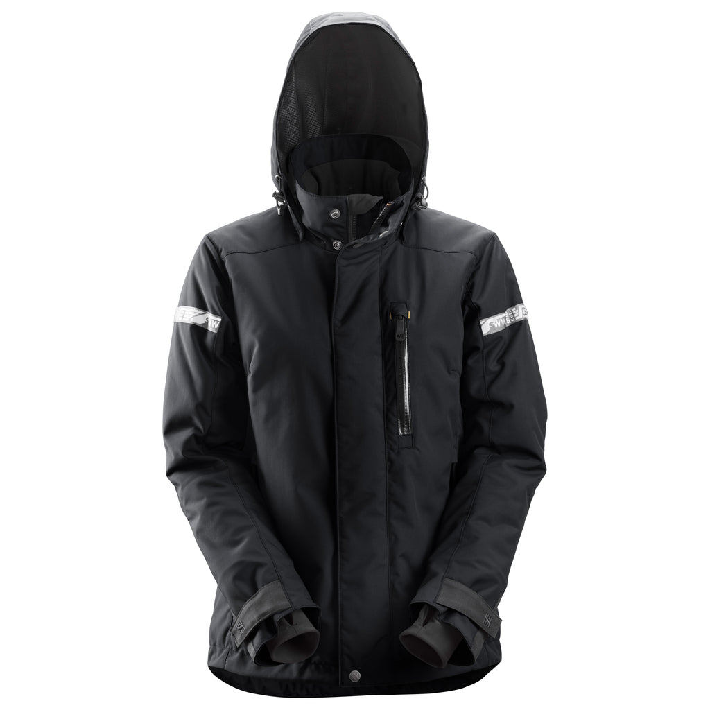 Snickers 1127 AllroundWork, Women's Waterproof 37.5® Insulated Jacket - Black/Black