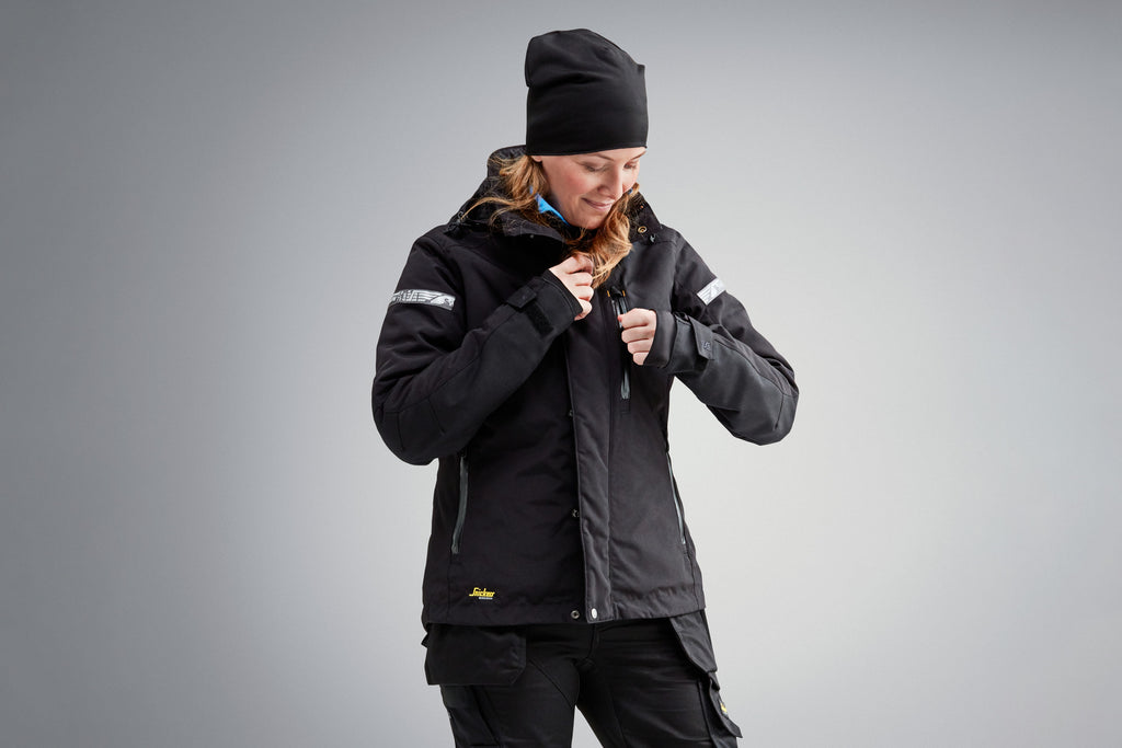 Snickers 1127 AllroundWork, Women's Waterproof 37.5® Insulated Jacket - Black/Black