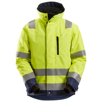 Snickers 1130 Hi-Vis Class 3, 37.5® Insulated Jacket - Hi-Vis Yellow/Navy