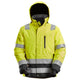 Snickers 1132 Hi-Vis Class 3, Waterproof 37.5® Insulated Jacket - Hi-Vis Yellow/Black