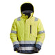 Snickers 1132 Hi-Vis Class 3, Waterproof 37.5® Insulated Jacket - Hi-Vis Yellow/Navy