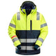 Snickers 1162 ProtecWork, Waterproof Insulated Hood Jacket, Hi-Vis Class 3 - Hi-Vis Yellow/Navy