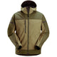 Snickers 1226 AllroundWork, Hooded Softshell Stretch Jacket - Khaki Green/Dark Khaki Green