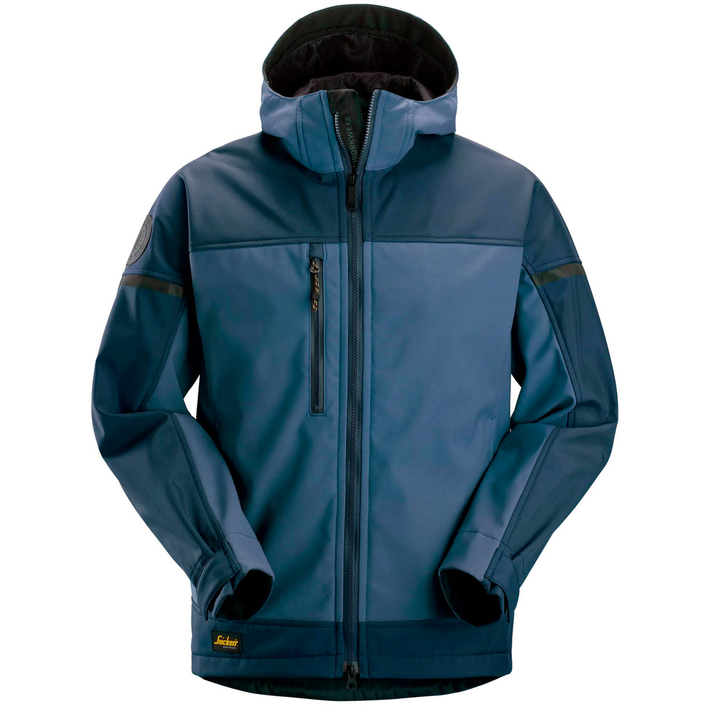 Snickers 1226 AllroundWork, Hooded Softshell Stretch Jacket - Navy/Dark Navy