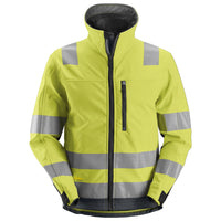 Snickers 1230 Hi-Vis Class 3, Softshell Jacket - Hi-Vis Yellow/Steel Grey
