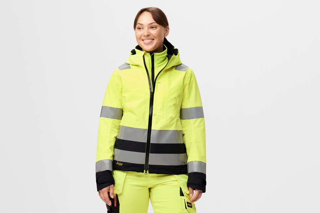 Snickers 1347 Hi-Vis Class 2/3, Women's Waterproof Shell Jacket