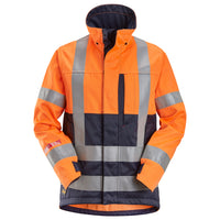 Snickers 1562 ProtecWork, Jacket, Hi-Vis Class 3/2 - Hi-Vis Orange/Navy