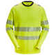 Snickers 2431 Hi-Vis Class 2/3, Long-Sleeve T-Shirt - Hi-Vis Yellow/Navy