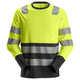 Snickers 2433 Hi-Vis Class 2, Long Sleeve T-Shirt - Hi-Vis Yellow/Black