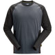Snickers 2450 Two-Coloured Long Sleeve T-Shirt - Steel Grey/Black