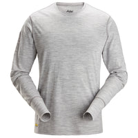 Snickers 2451 Wool Long Sleeve T-Shirt - Grey Melange