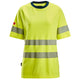 Snickers 2567 ProtecWork, Women's Short Sleeve T-Shirt, Hi-Vis Class 2 - Hi-Vis Yellow/Navy