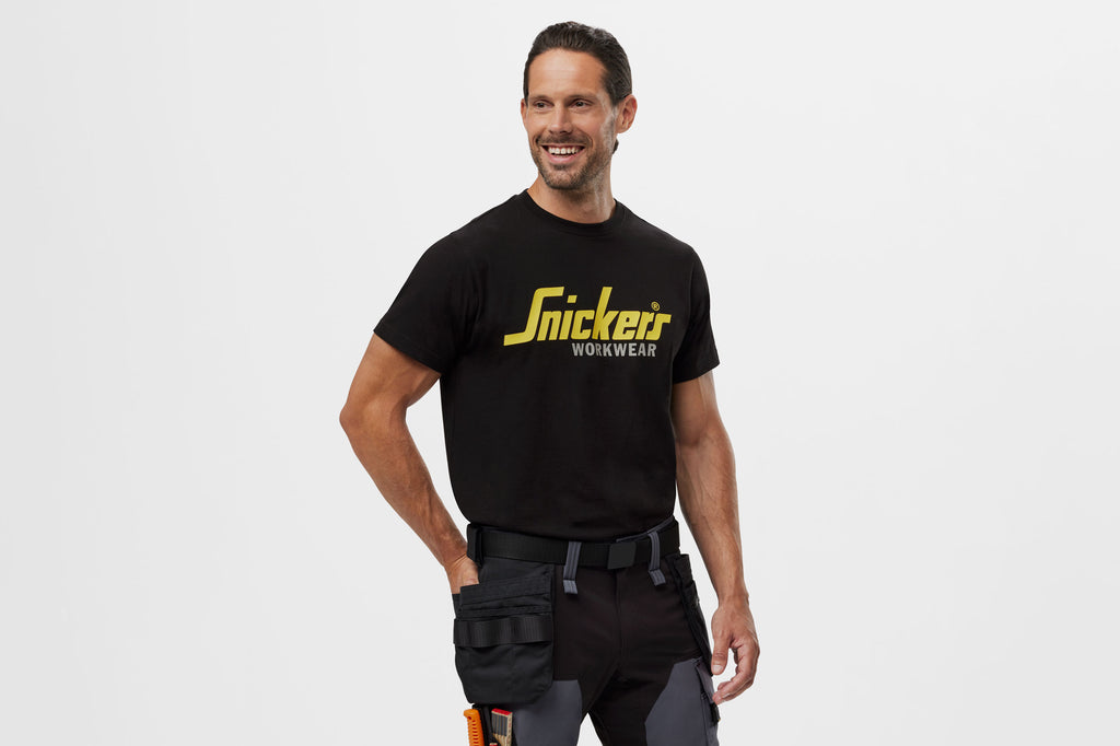 Snickers 2586 Classic Logo T-Shirt - Black
