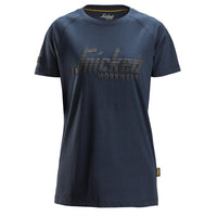 Snickers 2597 Women's Logo T-shirt - Dark Navy Melange