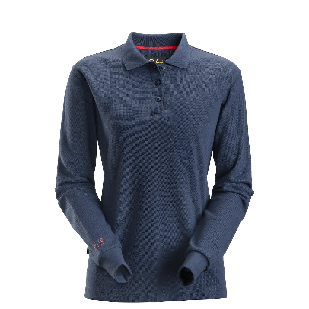 Snickers 2667 ProtecWork, Women's Long Sleeve Polo Shirt - Navy