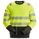 Snickers 2831 Hi-Vis Class 2, Sweatshirt - Hi-Vis Yellow/Black