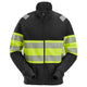 Snickers 2834 Hi-Vis Class 1, Full Zip Jacket - Black/Hi-Vis Yellow