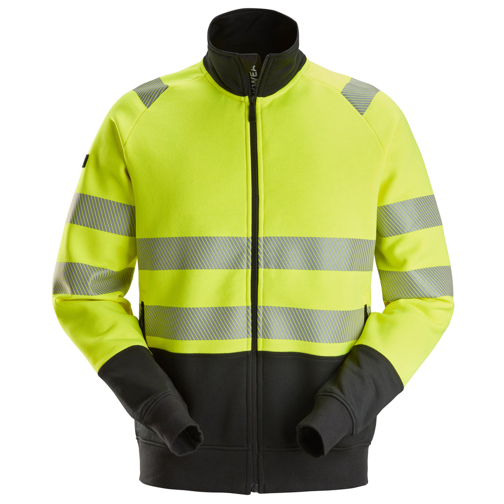Snickers 2835 Hi-Vis Class 2, Full Zip Jacket - Hi-Vis Yellow/Black