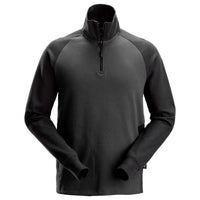 Snickers 2841 Two-Coloured Half-Zip Sweatshirt - Steel Grey/Black